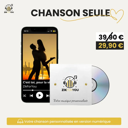 Chanson personnalisée sur mesure - fichier audio MP3 ZikForYou